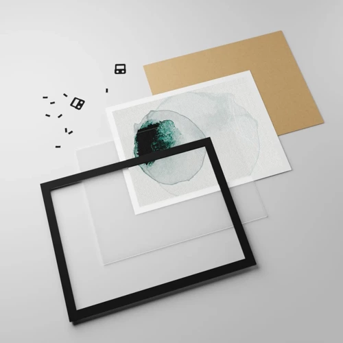 Poster in black frame - In a Waterdrop - 91x61 cm