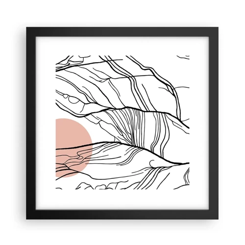 Poster in black frame - In a Web of Twigs - 30x30 cm