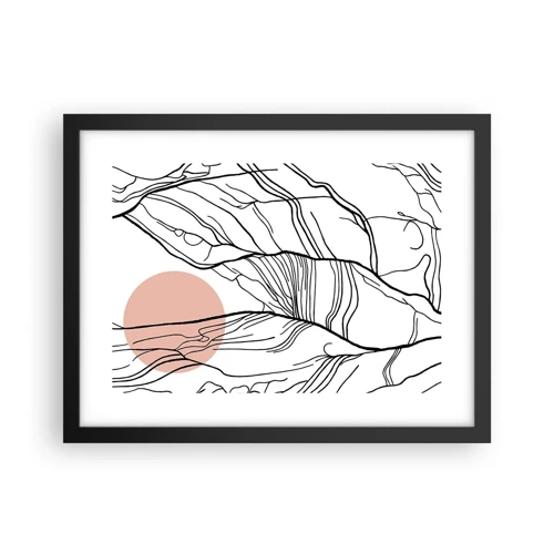 Poster in black frame - In a Web of Twigs - 40x30 cm