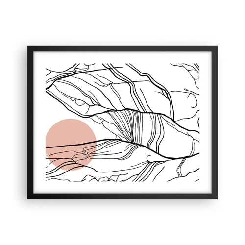 Poster in black frame - In a Web of Twigs - 50x40 cm