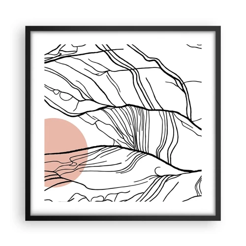 Poster in black frame - In a Web of Twigs - 50x50 cm