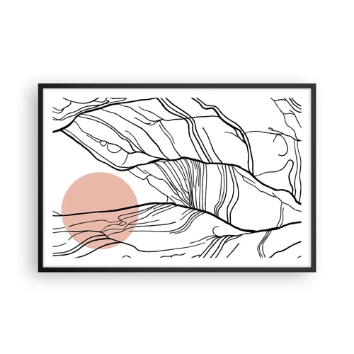 Poster in black frame - In a Web of Twigs - 91x61 cm