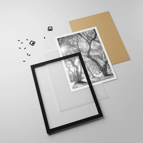 Poster in black frame - In an Olive Grove - 30x40 cm