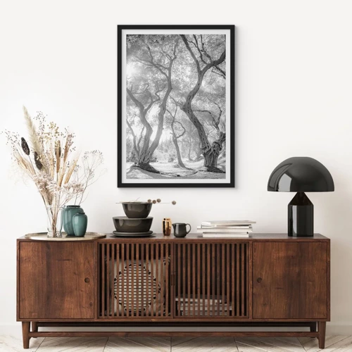 Poster in black frame - In an Olive Grove - 40x50 cm