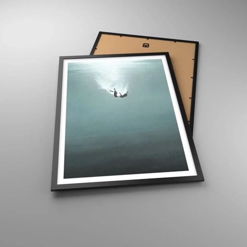 Poster in black frame - In the Arms of the Ocean - 50x70 cm