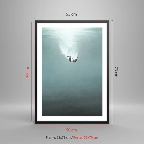 Poster in black frame - In the Arms of the Ocean - 50x70 cm