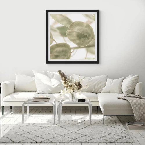 Poster in black frame - In the Beginning There Were Leaves… - 30x30 cm