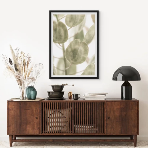 Poster in black frame - In the Beginning There Were Leaves… - 30x40 cm