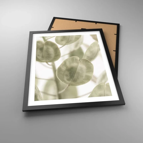 Poster in black frame - In the Beginning There Were Leaves… - 40x50 cm