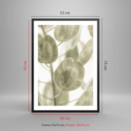 Poster in black frame - In the Beginning There Were Leaves… - 50x70 cm