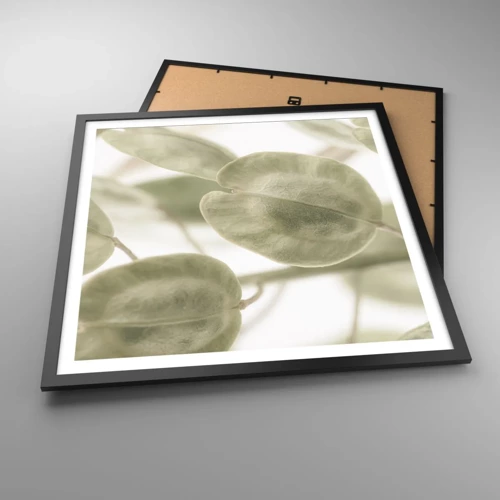 Poster in black frame - In the Beginning There Were Leaves… - 60x60 cm