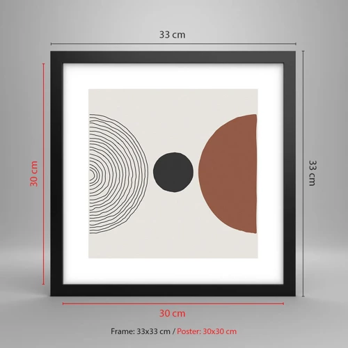 Poster in black frame - In the Centre of Attention - 30x30 cm