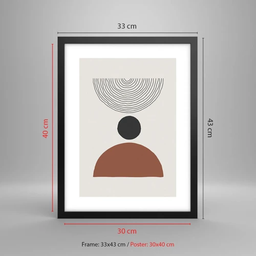 Poster in black frame - In the Centre of Attention - 30x40 cm