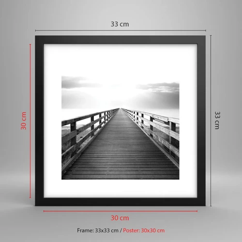 Poster in black frame - In the Distance… - 30x30 cm