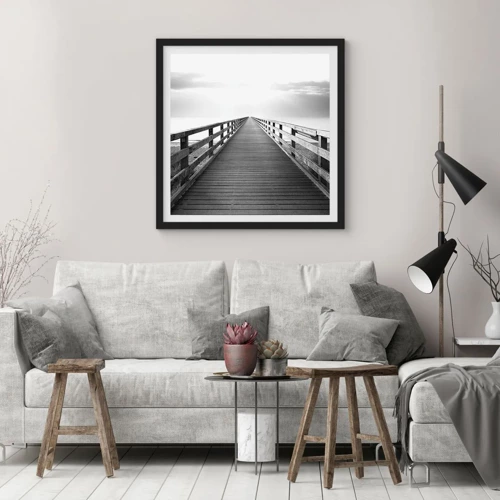 Poster in black frame - In the Distance… - 30x30 cm