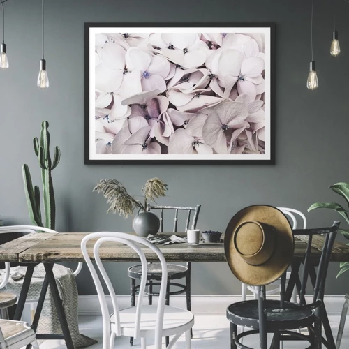 Poster in black frame - In the Flood of Flowers - 70x50 cm