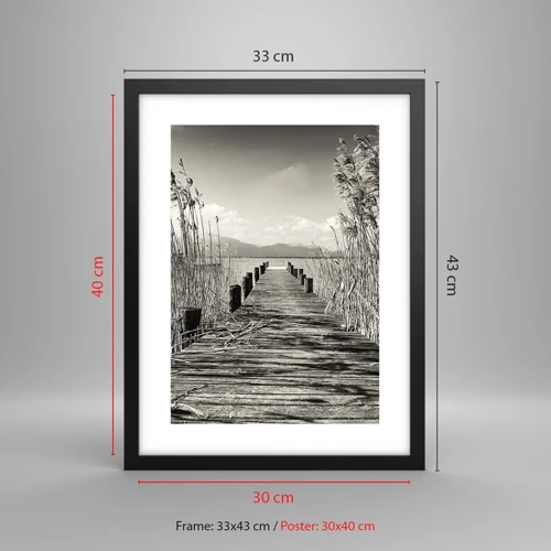 Poster in black frame - In the Grass - 30x40 cm