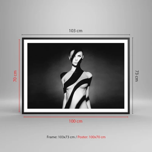 Poster in black frame - In the Light and in the Shadow - 100x70 cm