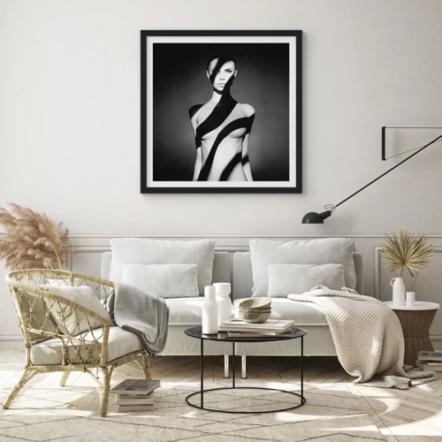 Poster in black frame - In the Light and in the Shadow - 30x30 cm