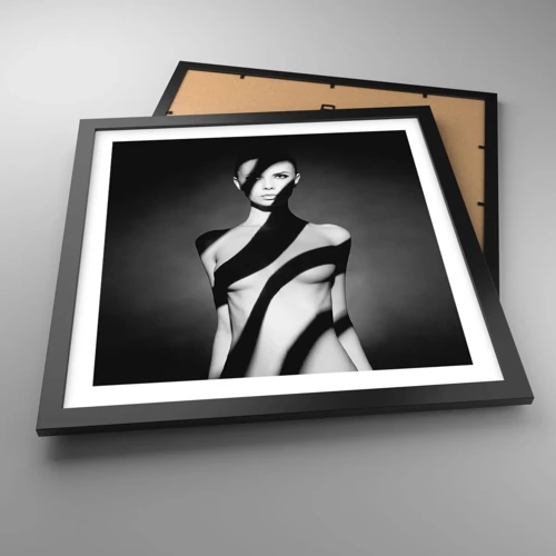 Poster in black frame - In the Light and in the Shadow - 40x40 cm