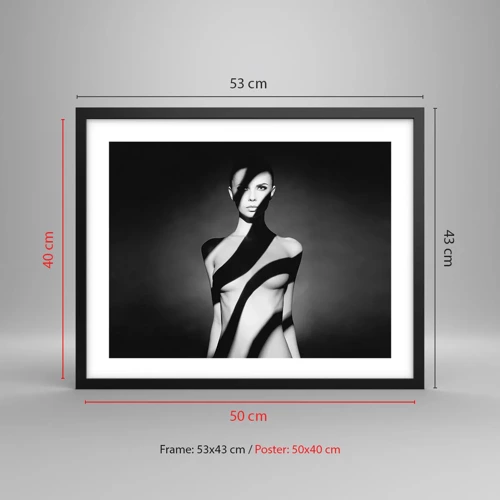 Poster in black frame - In the Light and in the Shadow - 50x40 cm