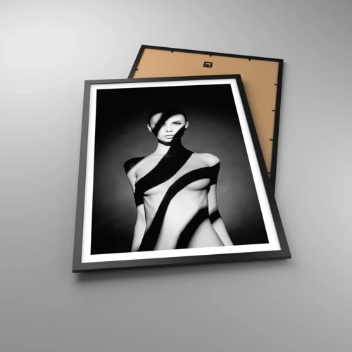 Poster in black frame - In the Light and in the Shadow - 50x70 cm