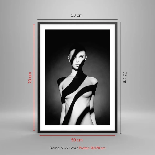 Poster in black frame - In the Light and in the Shadow - 50x70 cm