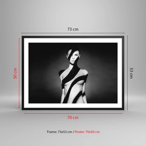 Poster in black frame - In the Light and in the Shadow - 70x50 cm