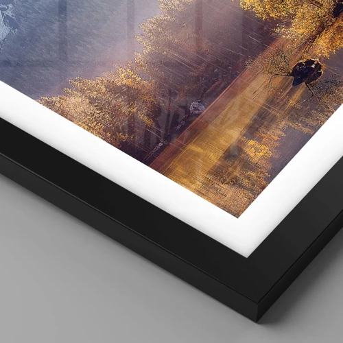 Poster in black frame - In the Mountains and Valleys - 50x70 cm