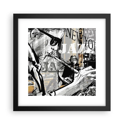 Poster in black frame - In the Rhythm of New York - 30x30 cm