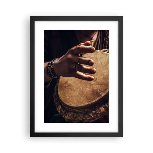 Poster in black frame - In the Rhythm of the Heart - 30x40 cm