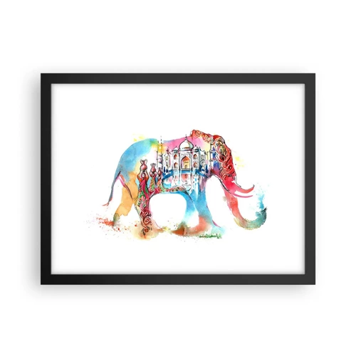 Poster in black frame - India - Atmosphere of Love - 40x30 cm