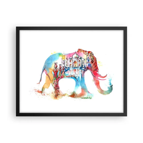 Poster in black frame - India - Atmosphere of Love - 50x40 cm