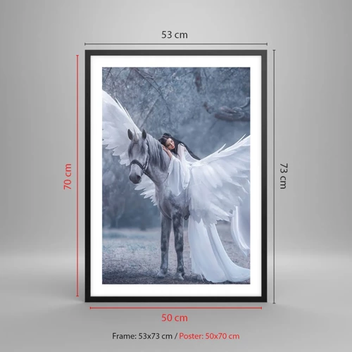 Poster in black frame - Inspired Moment - 50x70 cm