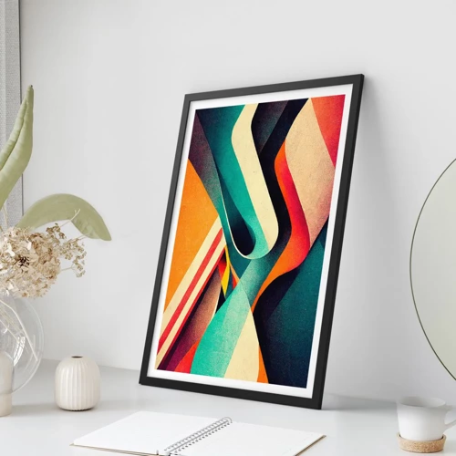 Poster in black frame - Intense Composition - 50x70 cm