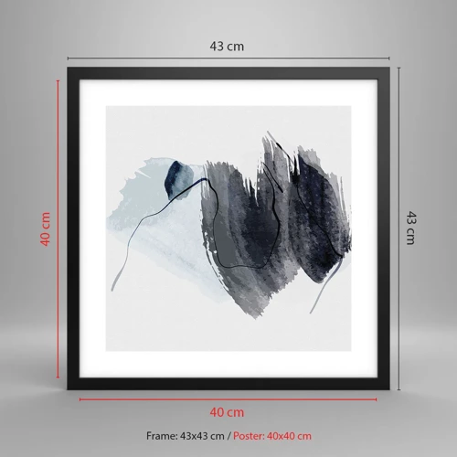Poster in black frame - Intensity and Movement - 40x40 cm