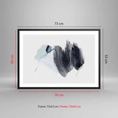 Poster in black frame - Intensity and Movement - 70x50 cm