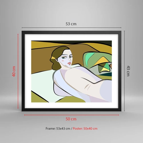 Poster in black frame - Intimate Portrait - 50x40 cm