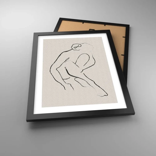 Poster in black frame - Intimate Sketch - 30x40 cm