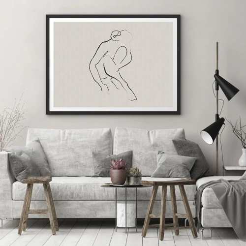 Poster in black frame - Intimate Sketch - 50x40 cm