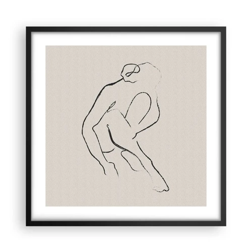 Poster in black frame - Intimate Sketch - 50x50 cm