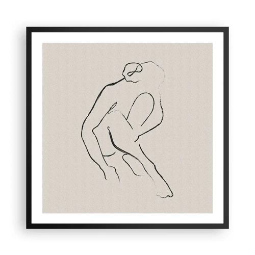 Poster in black frame - Intimate Sketch - 60x60 cm