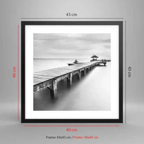 Poster in black frame - Into the Distance - 40x40 cm