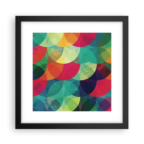 Poster in black frame - Into the Rainbow - 30x30 cm