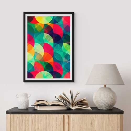 Poster in black frame - Into the Rainbow - 30x40 cm