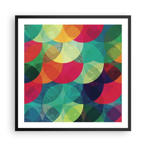 Poster in black frame - Into the Rainbow - 60x60 cm