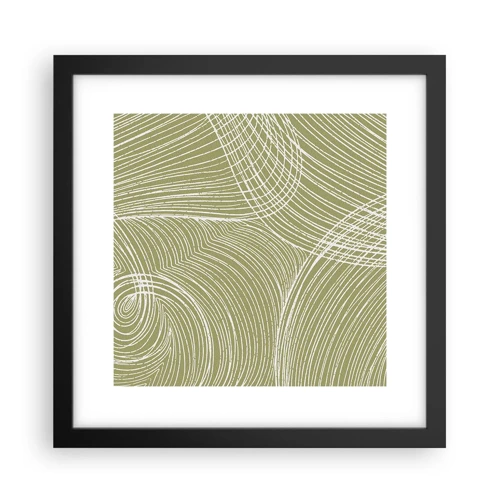 Poster in black frame - Intricate Abstract in White - 30x30 cm