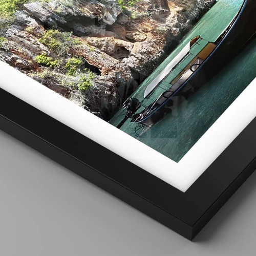 Poster in black frame - Invitation for an Exotic Trip - 30x40 cm