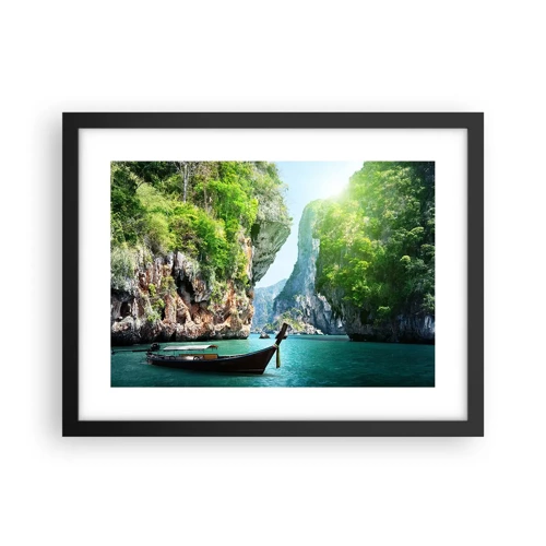 Poster in black frame - Invitation for an Exotic Trip - 40x30 cm