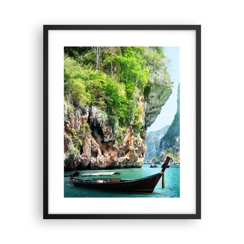 Poster in black frame - Invitation for an Exotic Trip - 40x50 cm